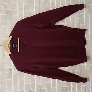 Mavi Men's Burgundy Knitted Cotton Pullover (Sz M)